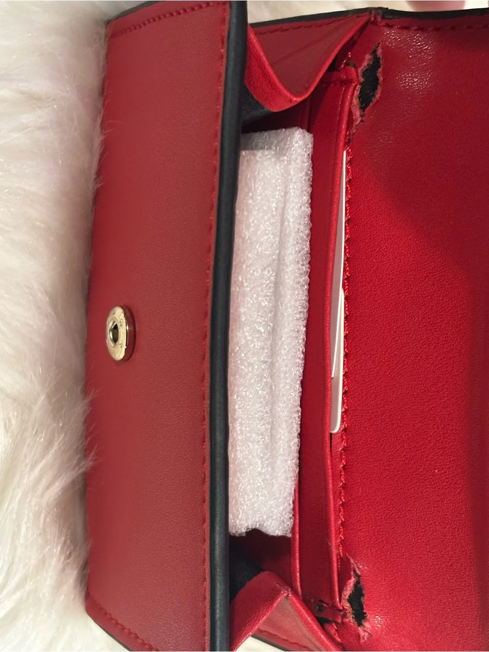 Saks Fifth Avenue Red Leather Wallet